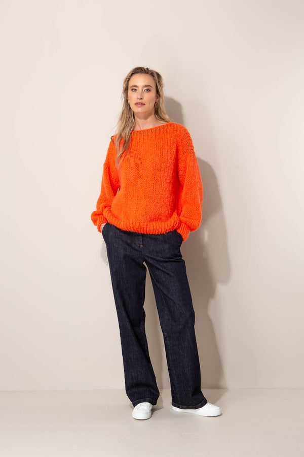 Grobstrickpullover aus Alpakamix
