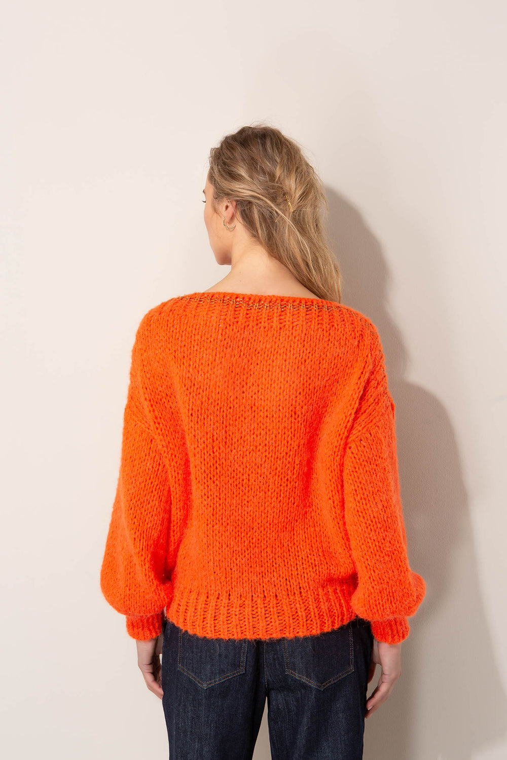 Grobstrickpullover aus Alpakamix