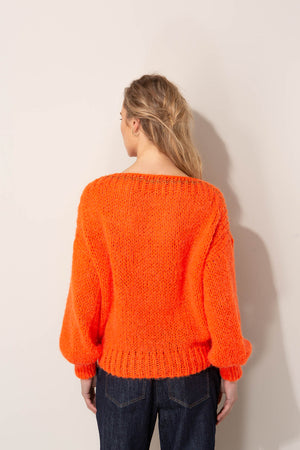 Grobstrickpullover aus Alpakamix