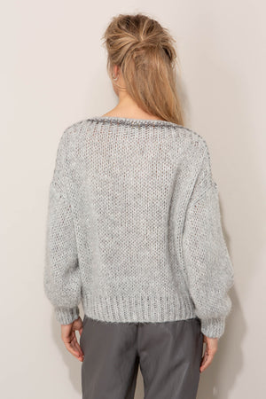 Grobstrickpullover aus Alpakamix
