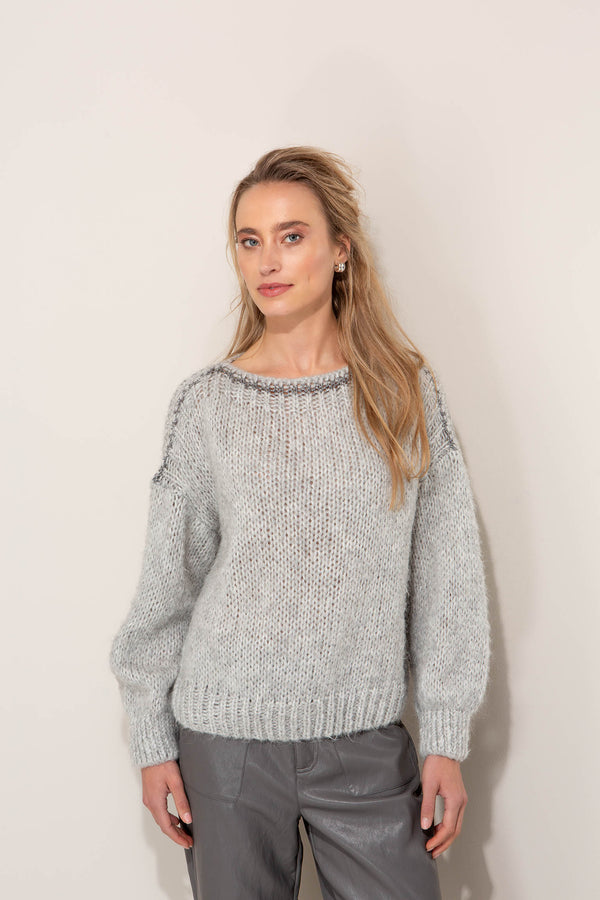 Grobstrickpullover aus Alpakamix