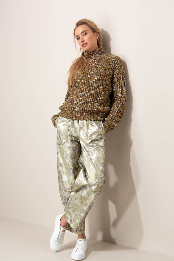 Strickpullover in Melange-optik