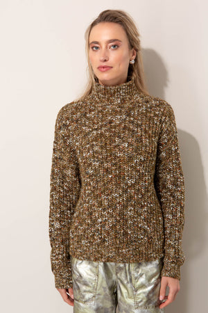 Strickpullover in Melange-optik