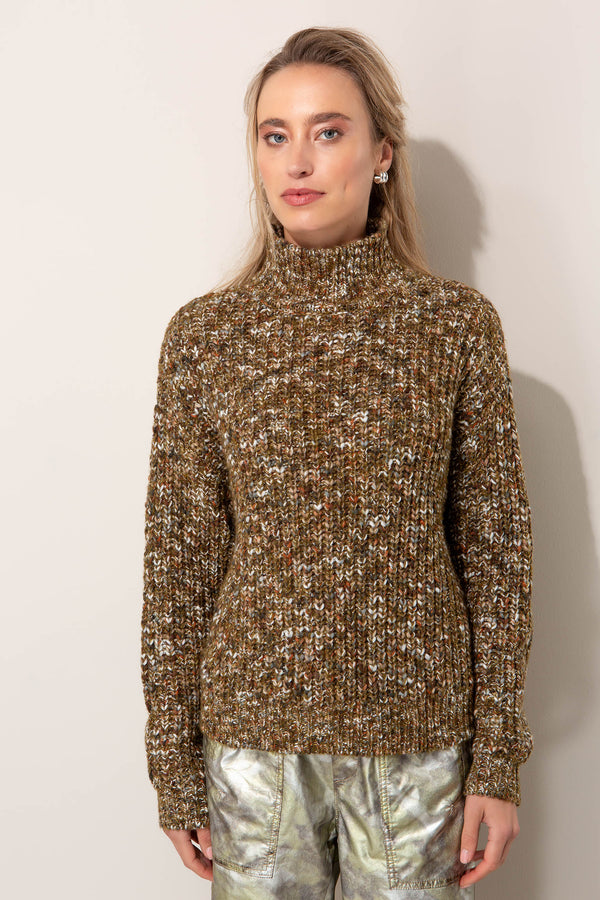 Strickpullover in Melange-optik
