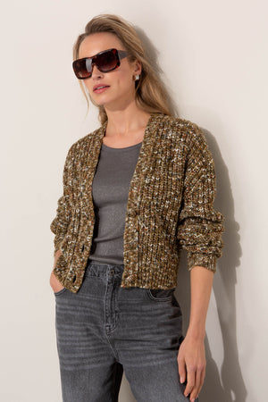 Strickpullover in Melange-Optik