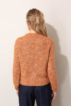 Strickpullover in Melange-Optik