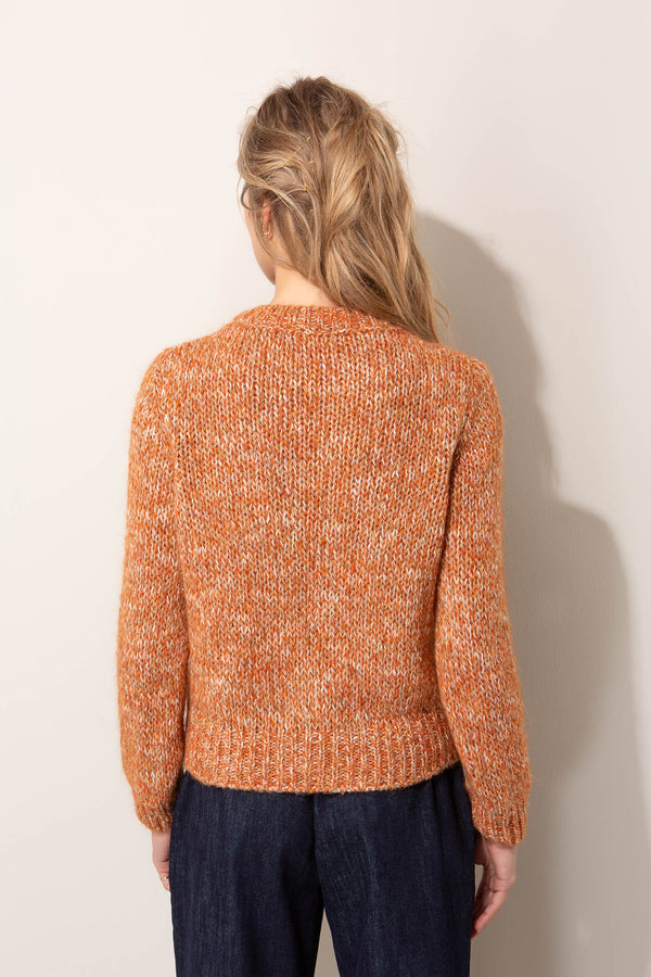 Strickpullover in Melange-Optik
