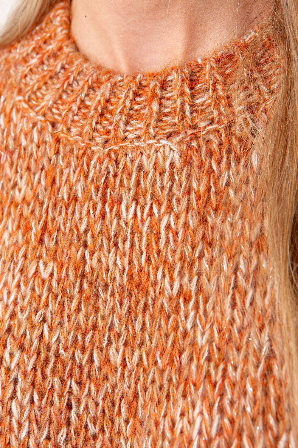 Strickpullover in Melange-Optik