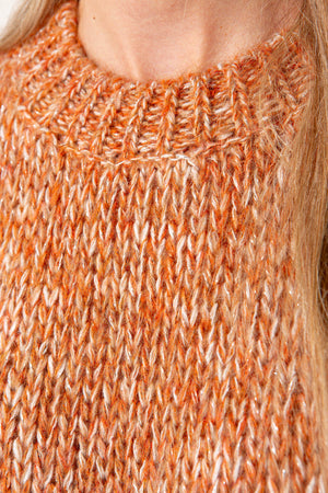 Strickpullover in Melange-Optik