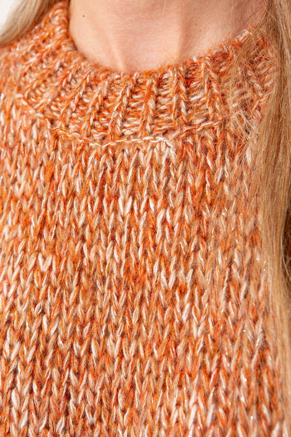 Strickpullover in Melange-Optik