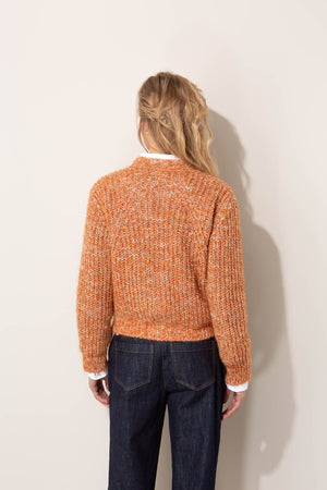 Strickjacke in Melange-Optik