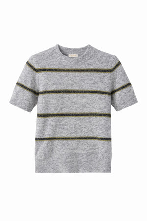 Kurzarm-Strickshirt aus Alpaka-Woll-Mix