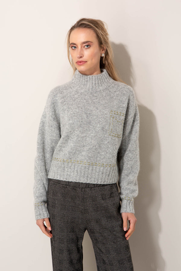 Strickpullover aus Effektgarn