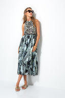Kleid in Cotton Voile mit Print | Yellow Leo