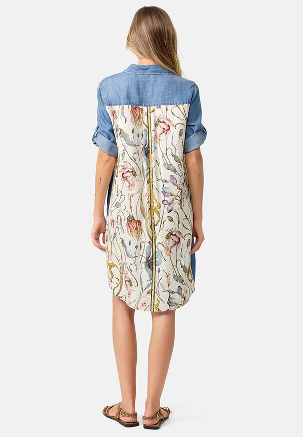 Kleid 1/2 Arm in Lyocell Baumwolle mix SIGNATURE | Jeans