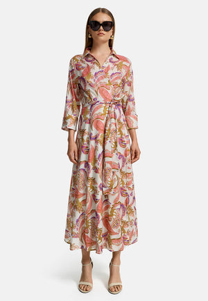 Wrap dress in organic cotton | Azalea Paisley 