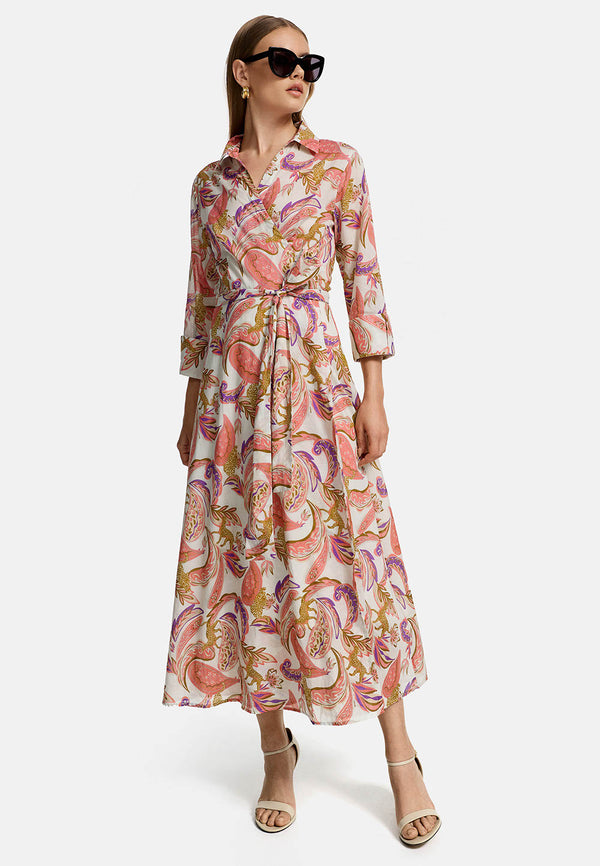 Wrap dress in organic cotton | Azalea Paisley 