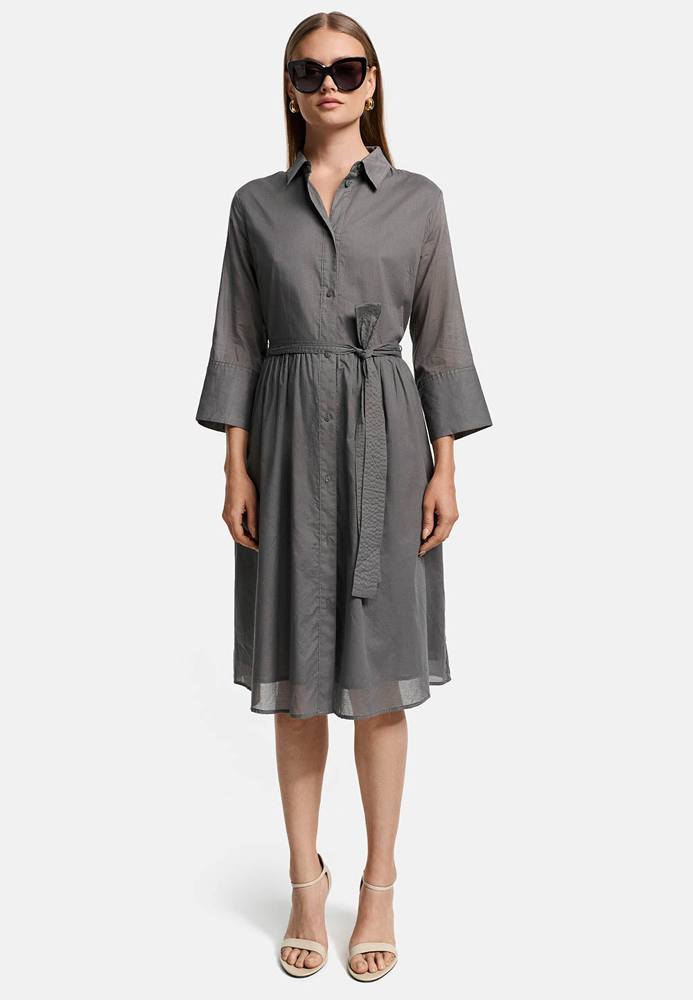 Dress Utility Style in Organic Cotton | olive 
