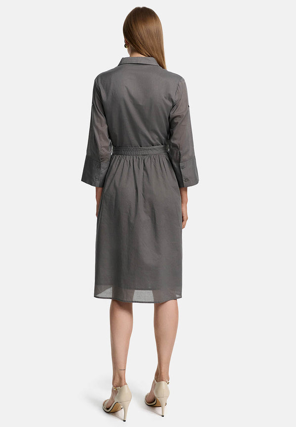 Kleid Utility Style in Organic Cotton | Olive