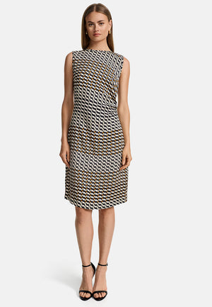 Sheath dress in viscose twill, Oeko-Tex certified | Summer Dots 