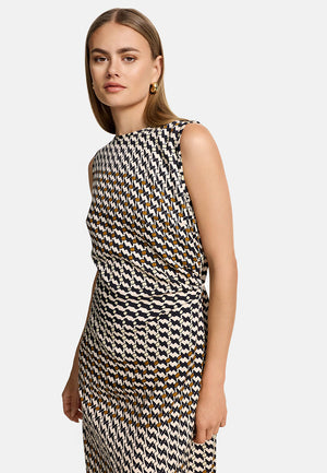 Sheath dress in viscose twill, Oeko-Tex certified | Summer Dots 