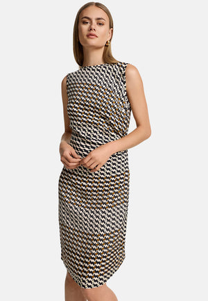 Sheath dress in viscose twill, Oeko-Tex certified | Summer Dots 