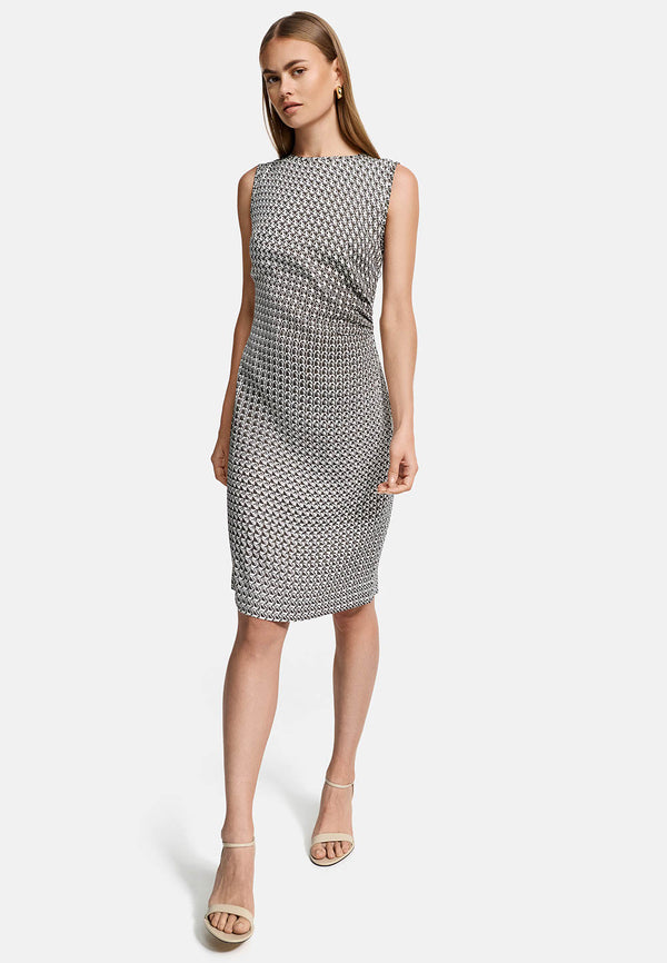Sheath dress in viscose twill, Oeko-Tex certified | Geo 