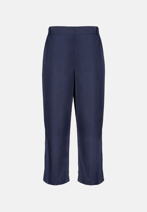 Hose verkürztes Bein in feinem Baumwollstretch | Navy
