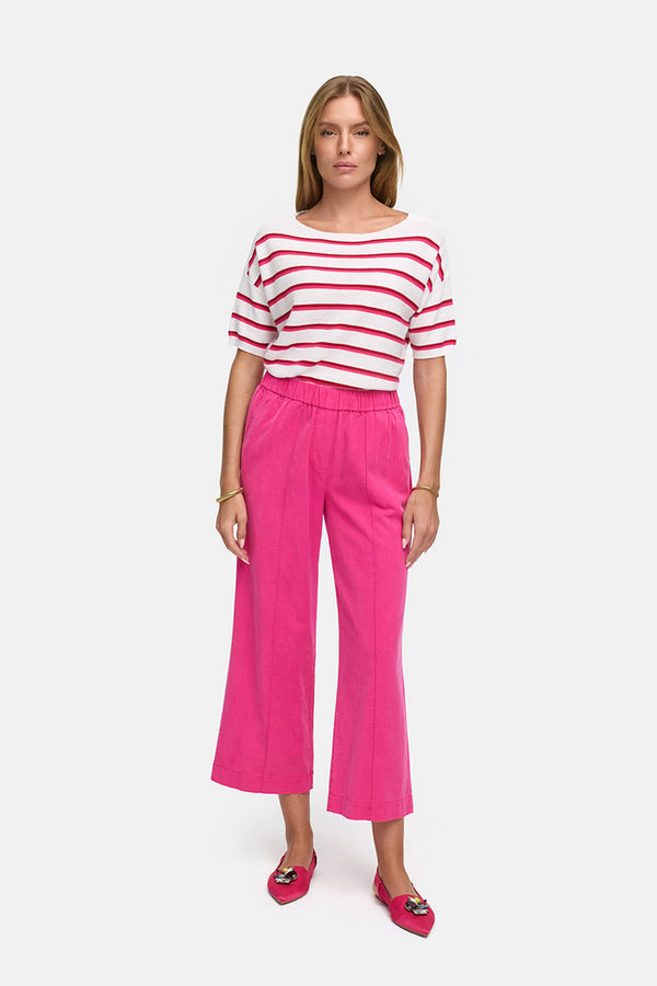 Lyocell garment-dyed pants | Pink