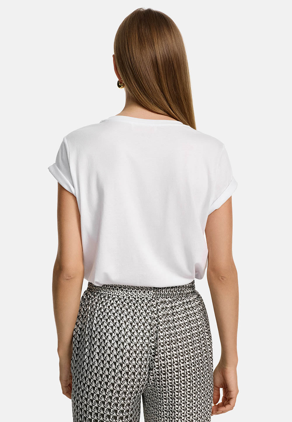 Crewneck Shirt in Baumwolle mit Placement Print | Graphic Flowers