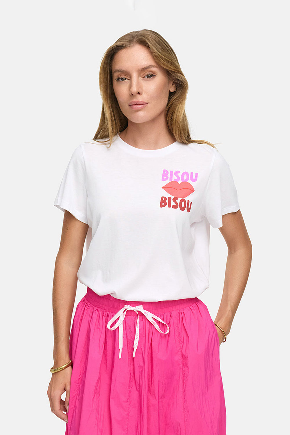 T-shirt with placement print | Bisou Bisou