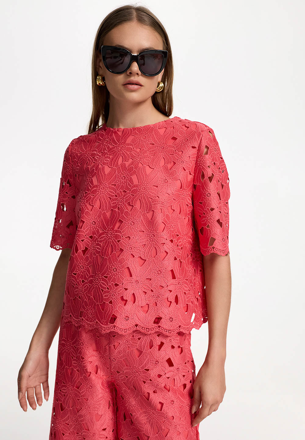 Half-sleeve lace top | Azalea 