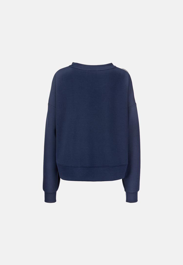 Scuba-Shirt in Viscose-Tencel blend | Navy