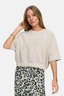 Garment-dyed sweatshirt | Beige