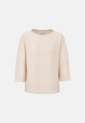 Pullover Langarm in Viscose Mix Made in Italy | Creme