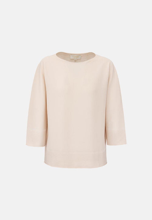 Pullover Langarm in Viscose Mix Made in Italy | Creme