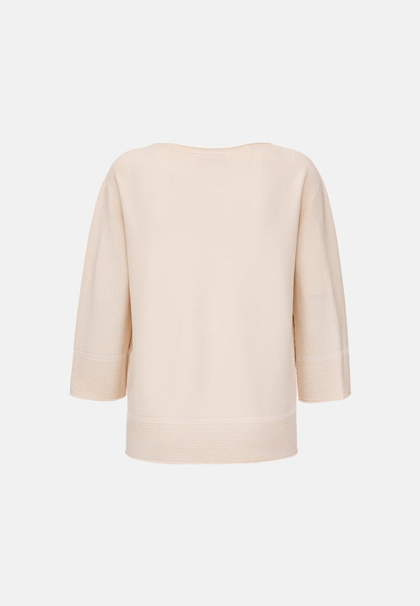 Pullover Langarm in Viscose Mix Made in Italy | Creme