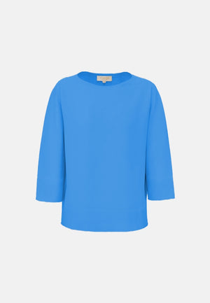 Pullover Langarm in Viscose Mix Made in Italy | Blue