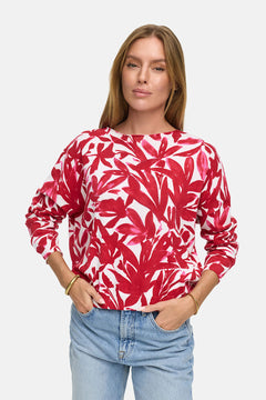 Strickpullover | Pink Leaves