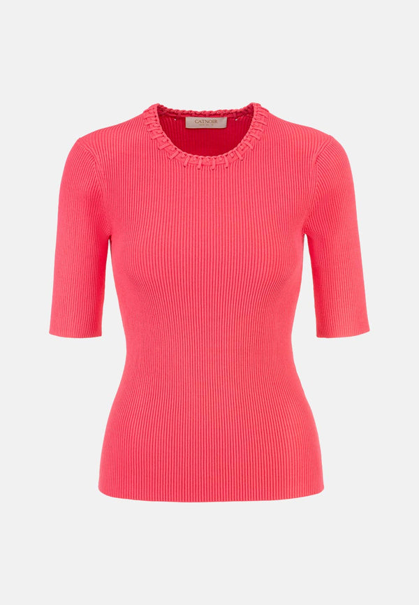 Strickshirt 1/2 Arm in technischer Viscose Extra Fein | Azalee