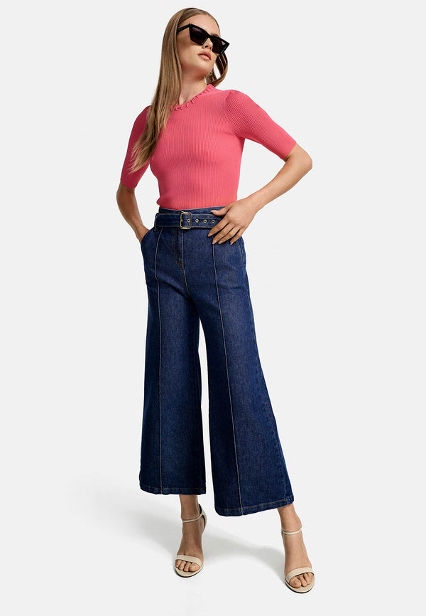Strickshirt 1/2 Arm in technischer Viscose Extra Fein | Azalee