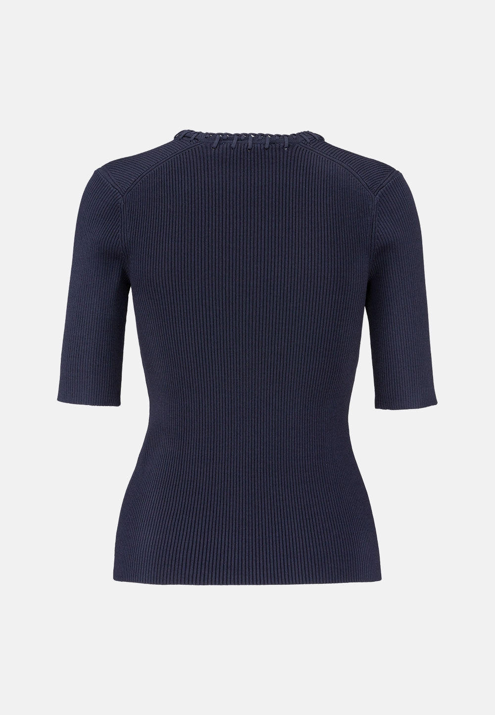 Strickshirt 1/2 Arm in technischer Viscose Extra Fein | Navy