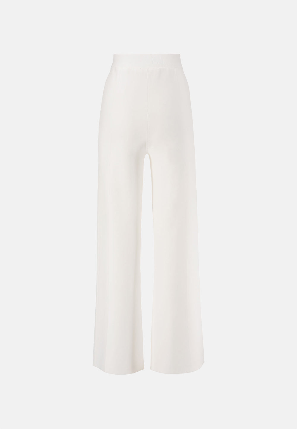 Strickhose Wideleg in technischer Viscose Extra Fein | White