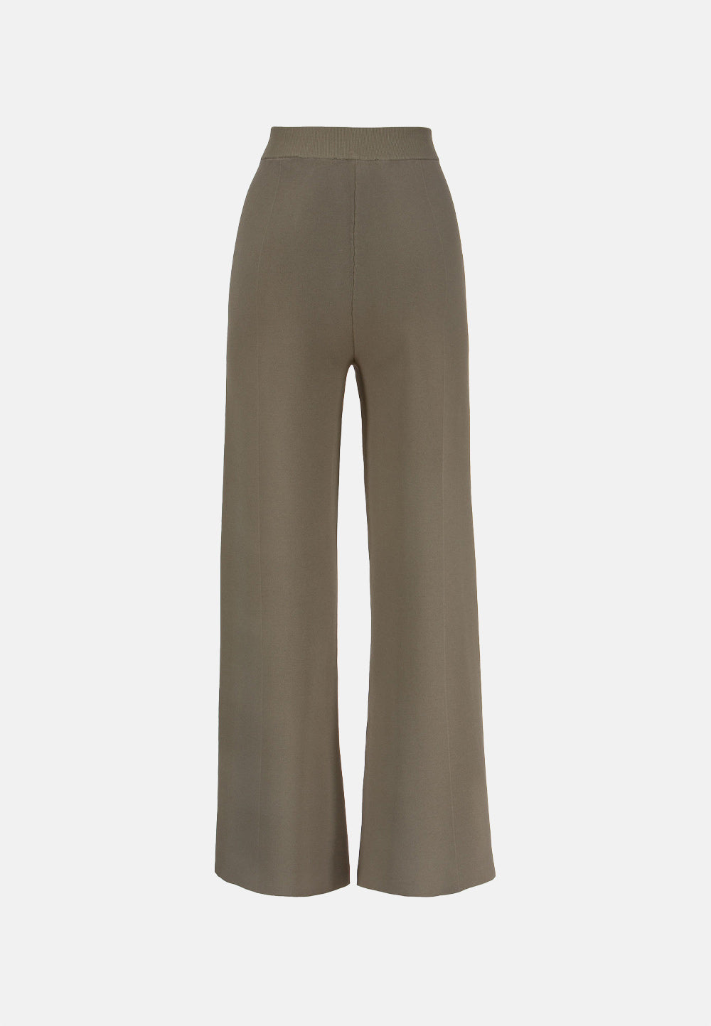 Strickhose Wideleg in technischer Viscose Extra Fein | Olive