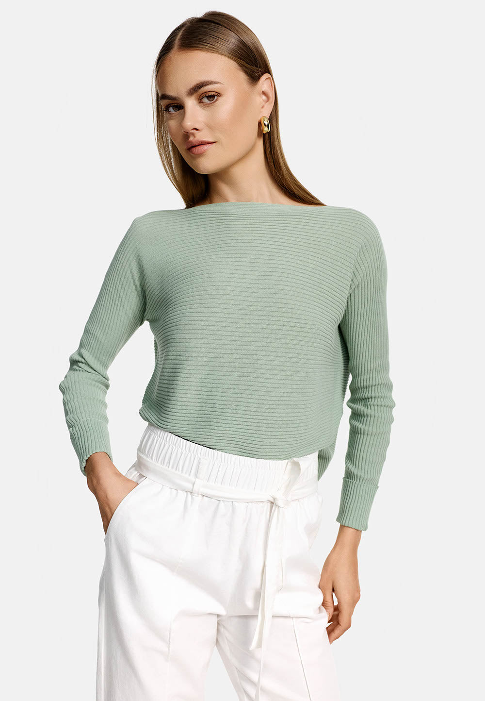 Strickpullover Langarm in 100% Organic Baumwolle
