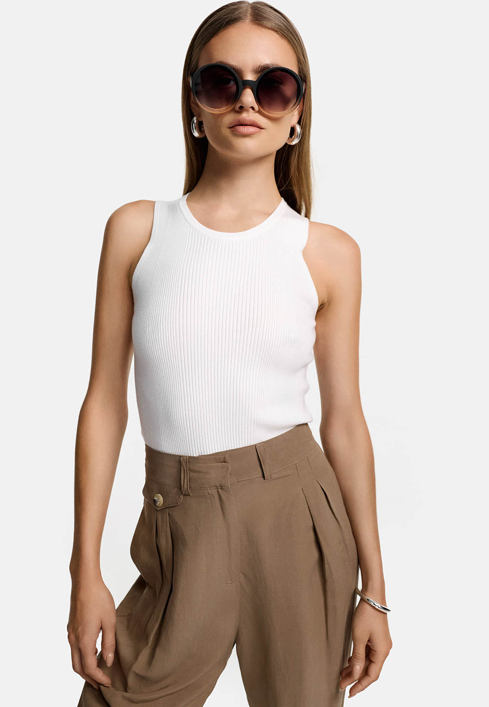 Stricktop in Ecovero-Poly Mix | White