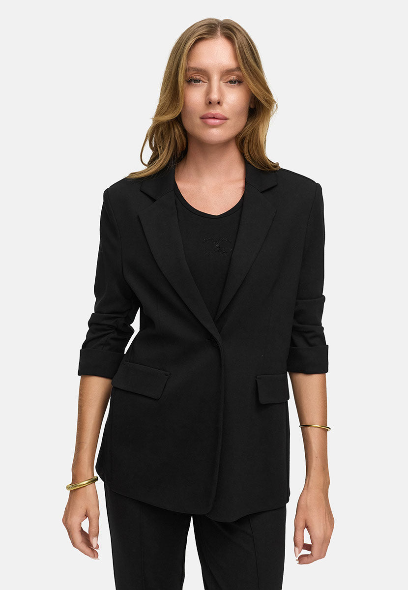 Blazer Smoked 3/4 Arm in Heavy Jersey Topseller | Black