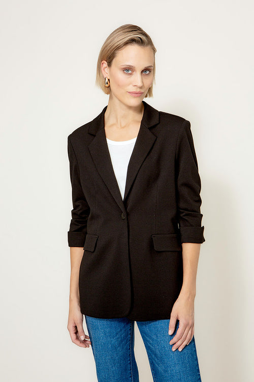 Blazer Smoked 3/4 Arm in Heavy Jersey Topseller | Black