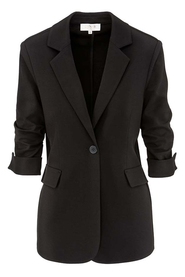 Blazer Smoked 3/4 Arm in Heavy Jersey Topseller | Black