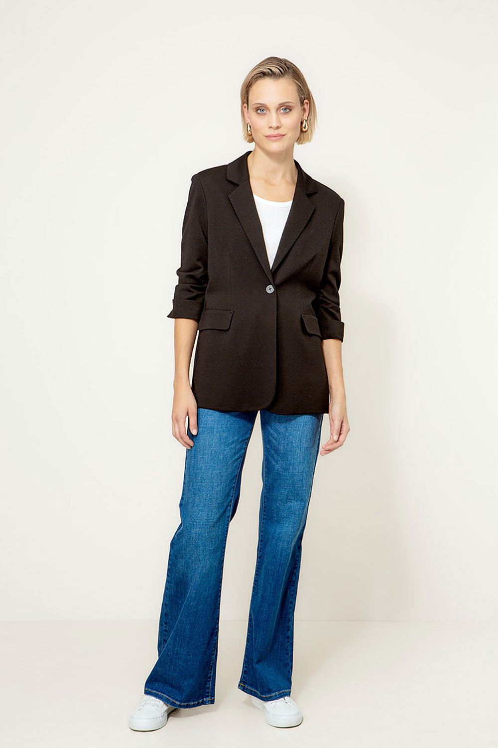 Blazer Smoked 3/4 Arm in Heavy Jersey Topseller | Black